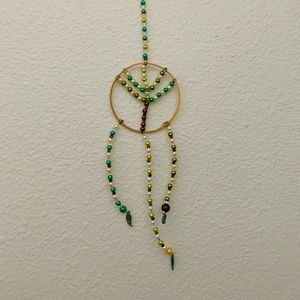 Homemade dream catcher wall decor
